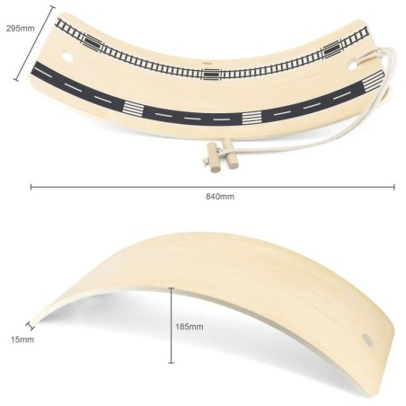 Puidust tasakaalulaud kleebistega