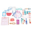 Puidust väike arstikomplekt meditsiinikott lastele 28 osa