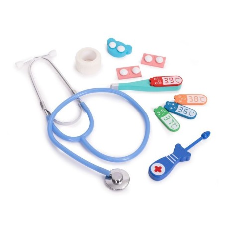 Puidust väike arstikomplekt meditsiinikott lastele 28 osa