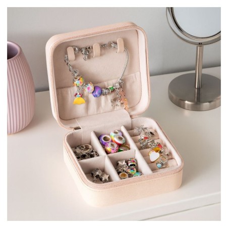 66-osaline komplekt käevõrude, kaelakeede, ripatside ja helmeste valmistamiseks, sh karp ja kott