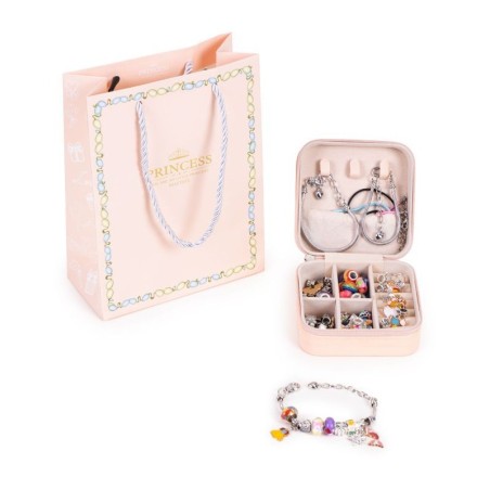 66-osaline komplekt käevõrude, kaelakeede, ripatside ja helmeste valmistamiseks, sh karp ja kott