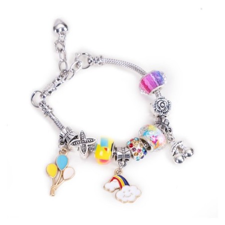 66-osaline komplekt käevõrude, kaelakeede, ripatside ja helmeste valmistamiseks, sh karp ja kott