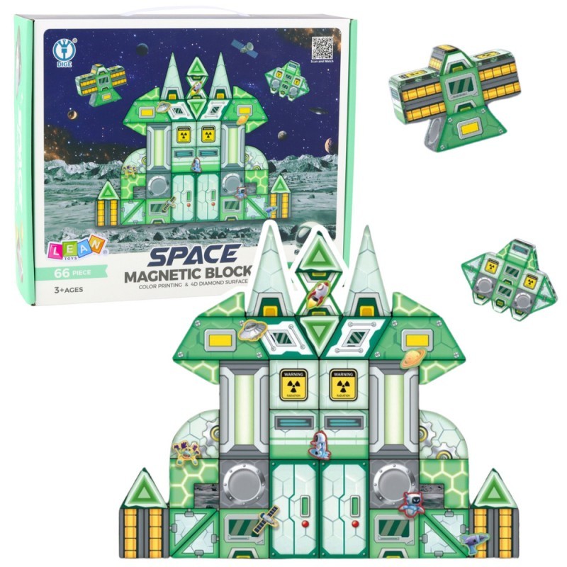 Magnetklostid kosmos Space Station 4D 66 osaline komplekt