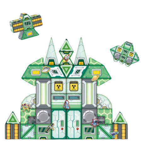 Magnetklostid kosmos Space Station 4D 66 osaline komplekt