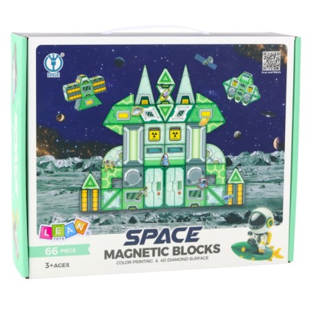 Magnetklostid kosmos Space Station 4D 66 osaline komplekt