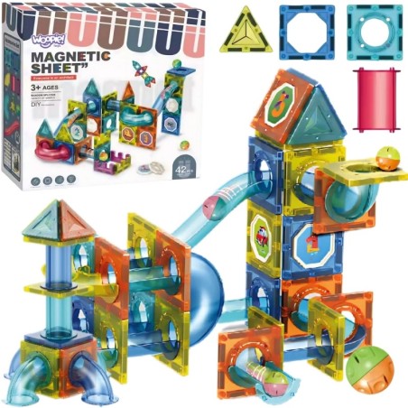 Magnetklostide 3D õppekomplekt pallirada 42 osaline