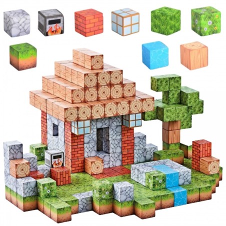 Magnet kuubikud (2,5x2,5 cm) ehitusklotsid 3D 108 osaline komplekt