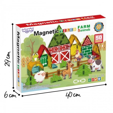 Magnetklotsid FARM, 5 looma, 30 osaline