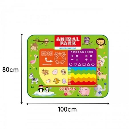 2-ühes akvarellmatt XXL kahepoolne loomadega