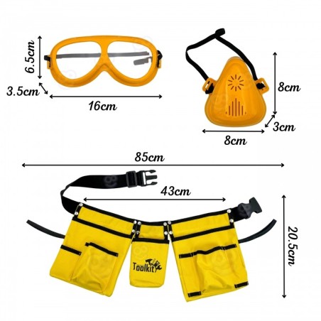 Töömehe ehituse ja remondi komplekt 16 osa