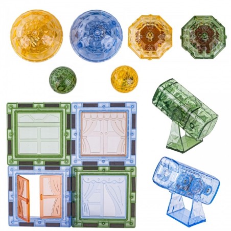 Magnetilised ehitusklotsid helendavad 3D loomad 124 tk.