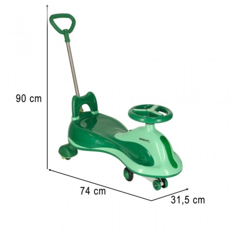 LED Swing FIX S2 gravitatsiooni sõiduk käepidemega roheline max 100kg