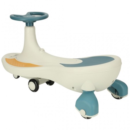 Iseliikur LED Swing Fix S4 gravitatsioonisõiduk helendavate ratastega muusikaga 76 cm sinine ja valge max 100 kg