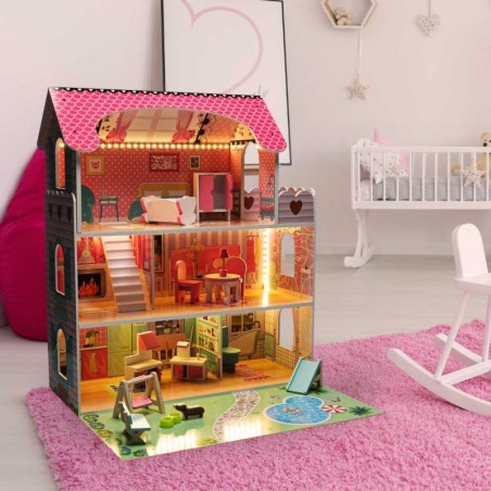 Nukumaja koos mööbliga + LED tuled + aiamööbel