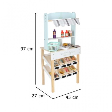 Puidust mängu turulett aksessuaaridega