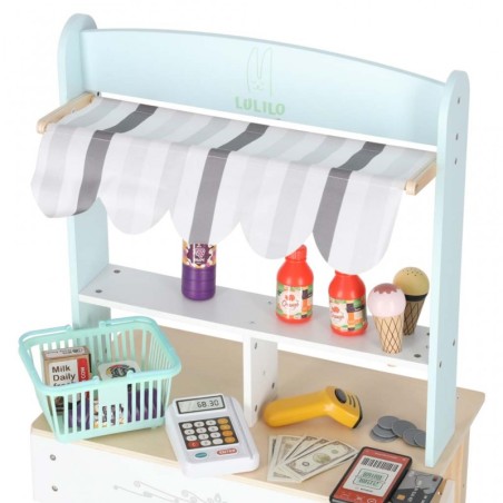 Puidust mängu turulett aksessuaaridega