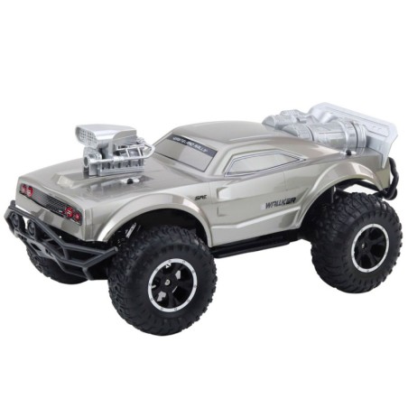 Suur kaugjuhtimisega maastikuauto, hõbedane, 1:8