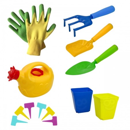 Väikese aedniku komplekt, 15 osa, dinosaurus