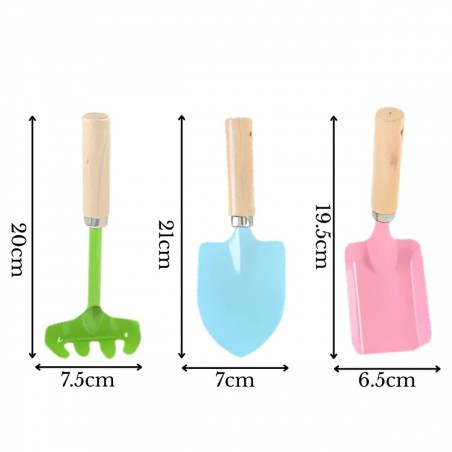 Väikese aedniku komplekt, 18 osa, ükssarvik