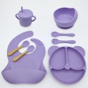 Silikoon sööginõude komplekt, 8 osaline, lilla