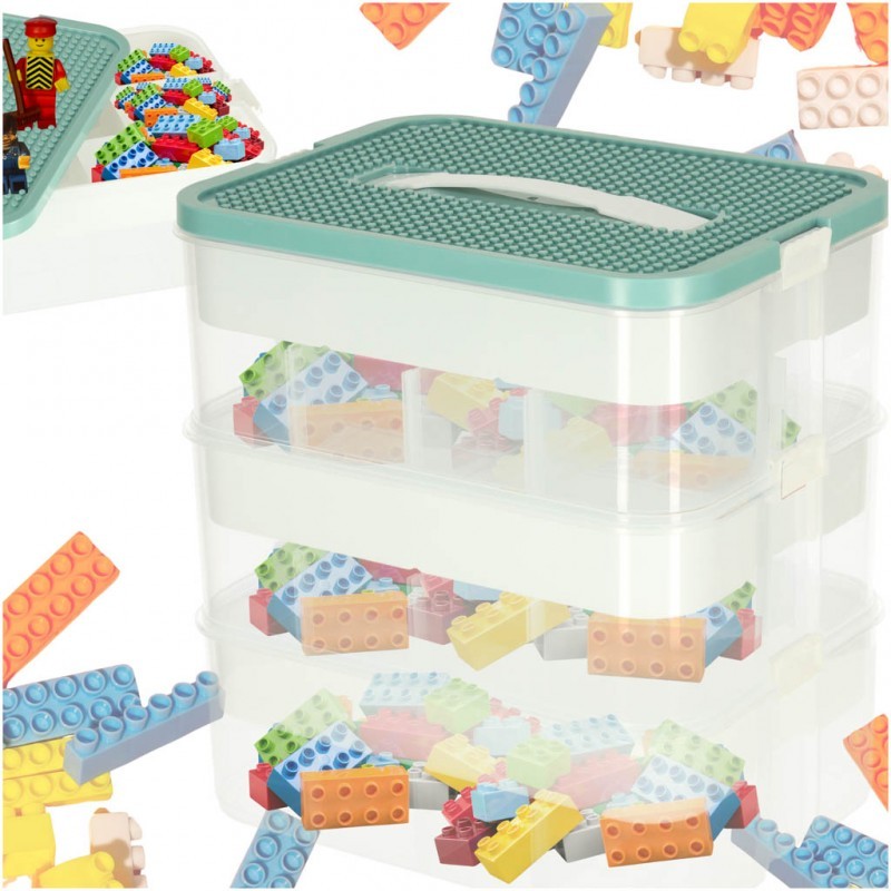 Karp panipaik sektsioonidega 3 tasandit lego klotsidele jm