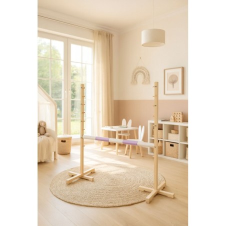 Hüppetakistus hobihobusele 120cm, tala lilla