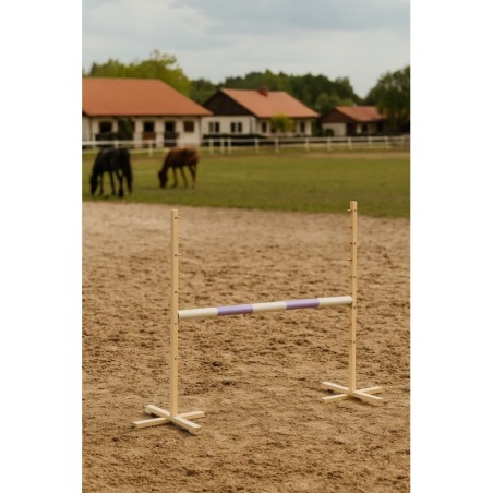 Hüppetakistus hobihobusele 120cm, tala lilla