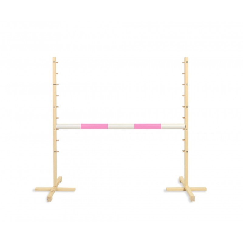 Hüppetakistus hobihobusele 120cm, tala heleroosa