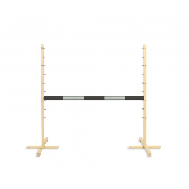 Hüppetakistus hobihobusele 120cm, tala must/hõbe