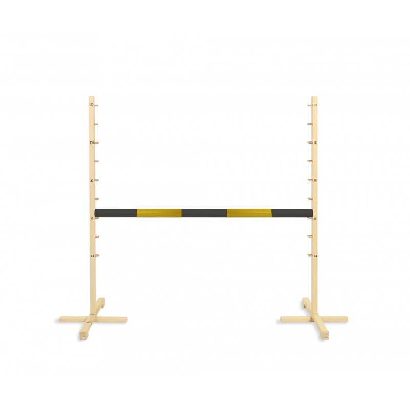 Hüppetakistus hobihobusele 120cm, tala must/kuldne