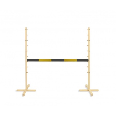 Hüppetakistus hobihobusele 120cm, tala must/kuldne