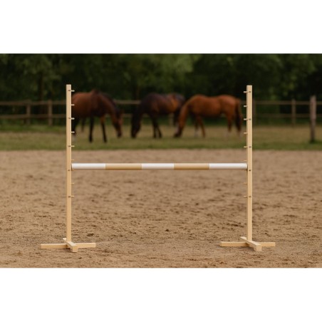 Hüppetakistus hobihobusele 120cm, tala beež
