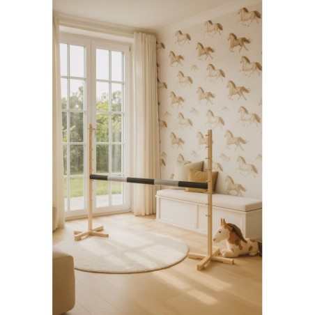 Latt tala hüppetakistusele 120 cm, must/hõbe