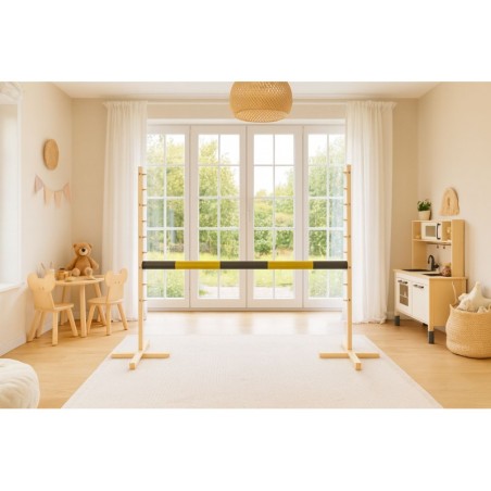 Latt tala hüppetakistusele 120 cm, must/kuld