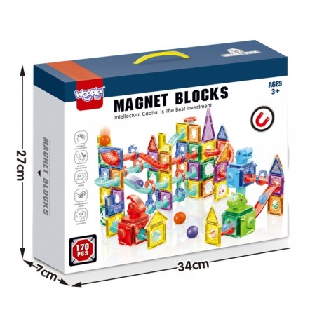 Magnetklotsid 3D õppekomplekt 100 tk.