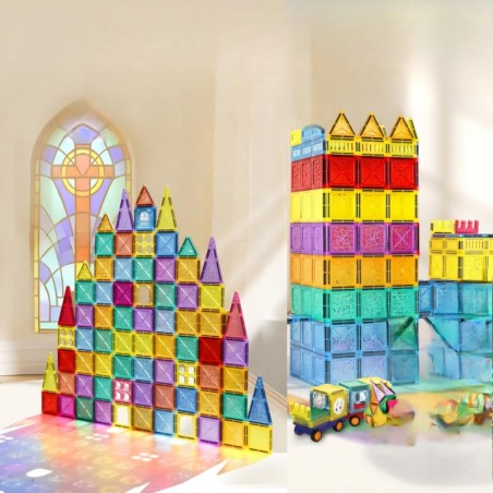 Magnetklotsid 3D õppekomplekt 110 tk.