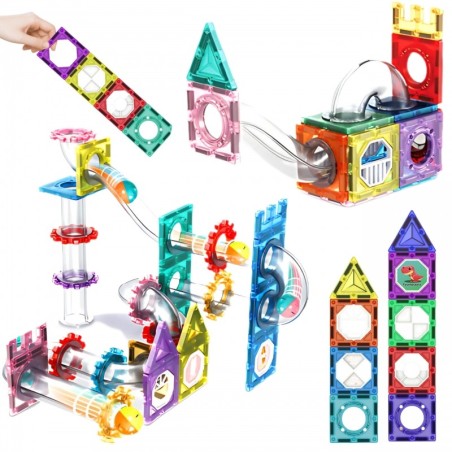 Magnetklotsid 3D pallirada 126 tk.