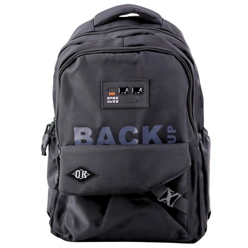 Seljakott 6 taskuga must 23L 46cm