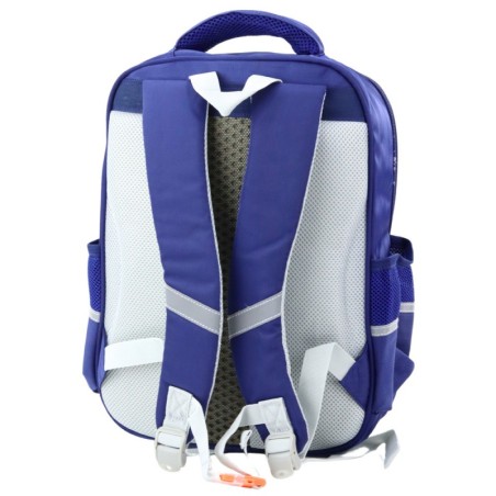 Kooli seljakoti dinosaurustega rinnapaelaga, tumesinine, 39x27x15cm