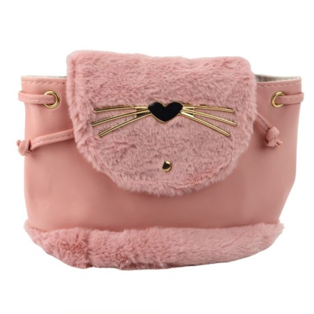 Laste seljakott pehmete kõrvadega, reguleeritava rihmaga, roosa, 22 cm, 4 l