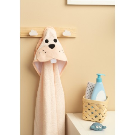 Beebi vannirätik 100x100 cm Jänes roosa