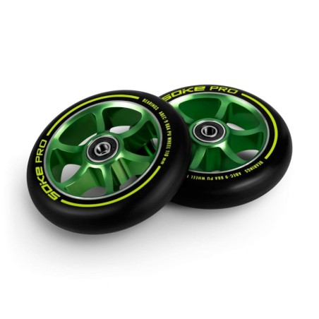 Tõukeratta rattad 110 mm rohelised 2 tk