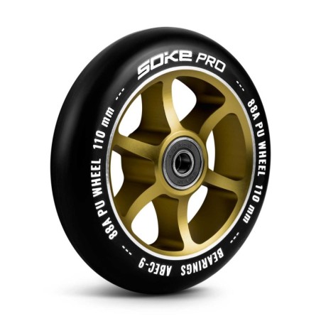 Tõukeratta rattad 110 mm kuldsed 2 tk
