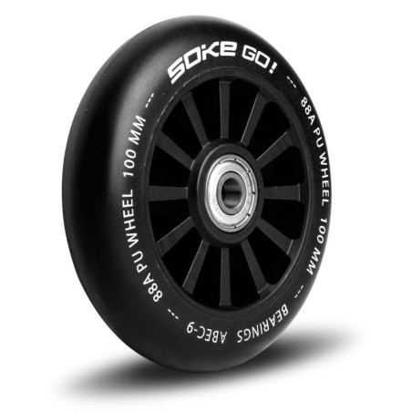 Tõukeratta rattad 100 mm mustad 2 tk