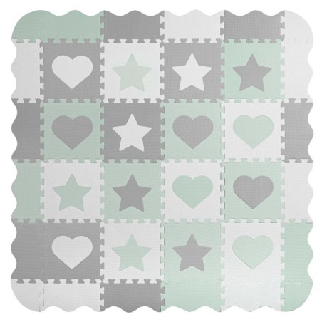 Puslematt 151x151cm 16 tk Ricokids hall-münt