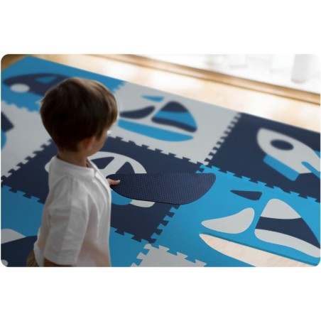 Puslematt 180x180cm 9 tk sinine