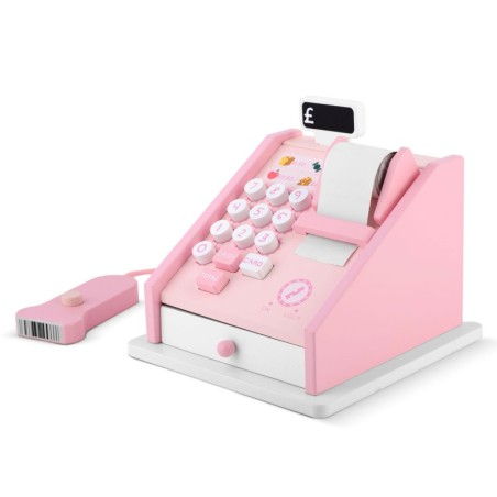 Puidust mängu kassa roosa