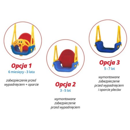 Laste kiik 3in1 jumbo elevant