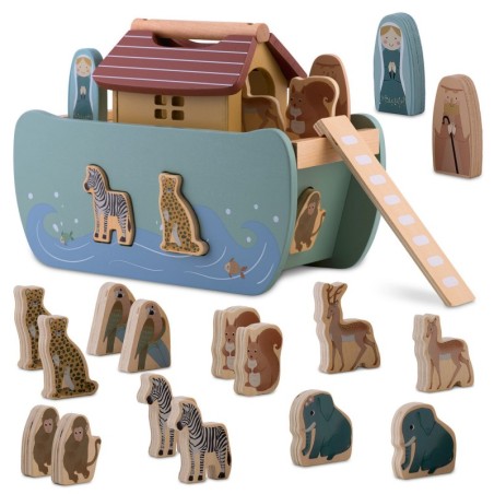 Puidust Noa laev loomadega