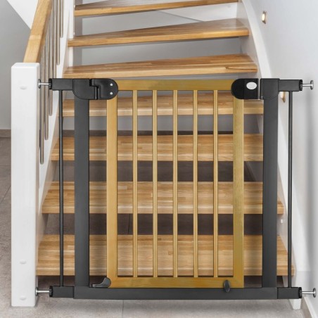 Turvavärav must / puit 76–104 cm